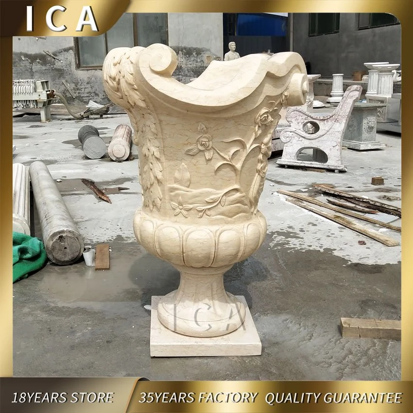 Custom Marble Garden Planter Flowerpots for Garden Decoration