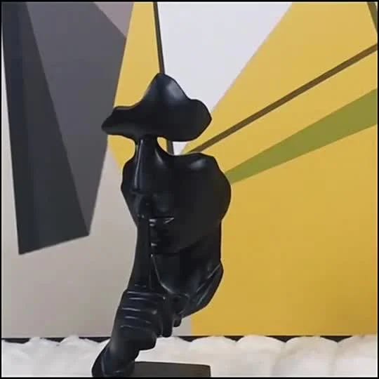 Estatueta de pensador escultura em resina estátua arte colecionável artesanal para decoração de mesa