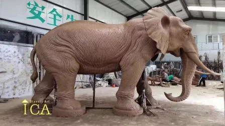 Venda direta da fábrica em mármore de jardim pedra animal escultura de elefante