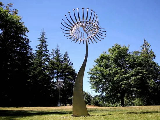 Decoração de jardim ao ar livre Escultura de vento cinética de metal moderno Fornecedor de escultura de aço inoxidável de metal de alta qualidade